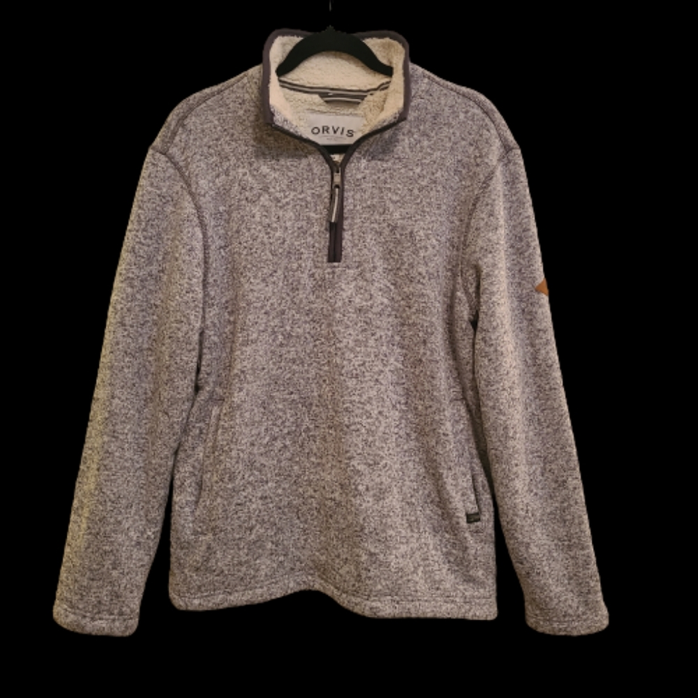 Orvis Men's Fleece Lined 3/4 Quarter Zip Pullover